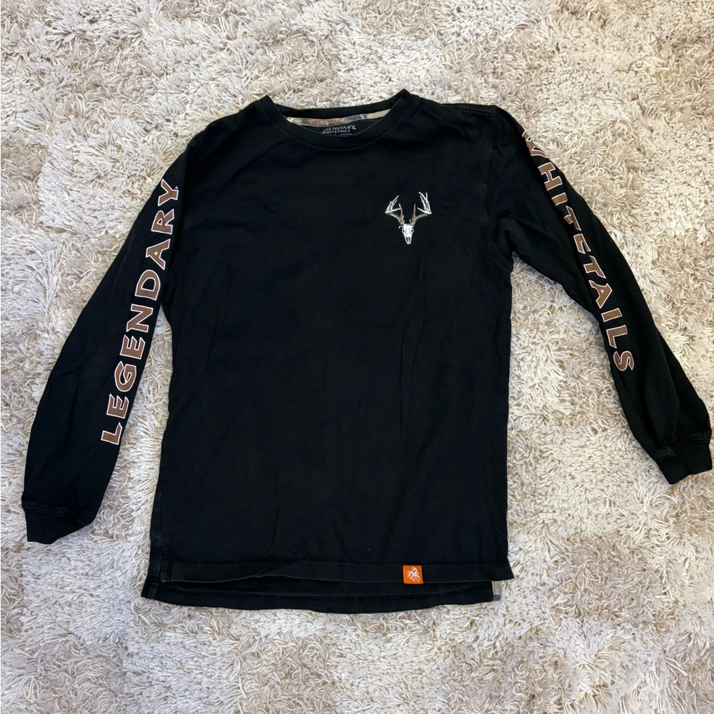 Legendary Whitetails Black Long Sleeve Shirt with Deer Logo